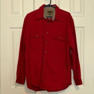 Faded Glory Red Casual Button Down Shirt